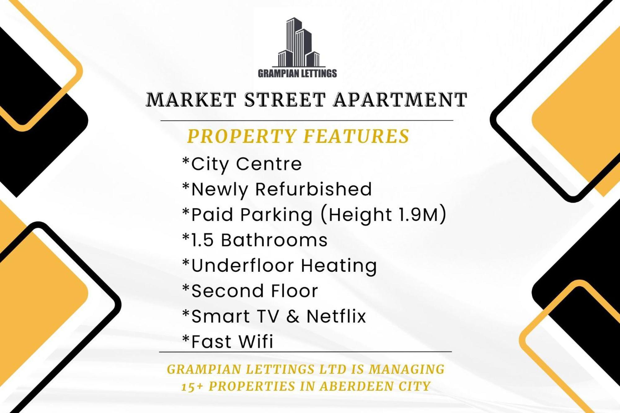 Market Street Apartments ✪ Grampian Lettings Ltd Aberdeen Eksteriør bilde